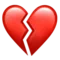 Broken Heart emoji on iPhone (iOS 13.3)