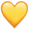 Gult hjerte emoji på iPhone