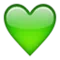 Green Heart emoji on Apple iOS 4.0