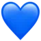 Blue Heart emoji on iPhone (iOS 16.4)