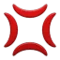 Anger Symbol emoji on Apple iOS 4.0