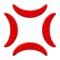 Anger Symbol emoji on Apple iOS 10.2