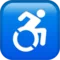 Kørestolssymbol emoji på iPhone