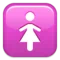 女洗手间 iPhone 上的表情符号 (iOS 8.3)