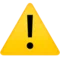 Warning emoji on iPhone (iOS 16.4)
