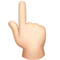 Backhand Index Pointing Up: Light Skin Tone emoji on iPhone (iOS 14.6)