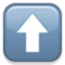 Uppåtpil emoji på iPhone (iOS 5.0)