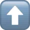 Uppåtpil emoji på iPhone (iOS 11.2)