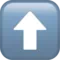 Ylöspäin osoittava nuoli emoji iPhonessa (iOS 14.2)