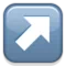 Uppåt-högerpil emoji på iPhone (iOS 5.0)
