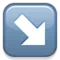 Nedåtpil höger emoji på iPhone (iOS 5.0)