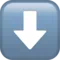 Alaspäin osoittava nuoli emoji iPhonessa (iOS 14.2)