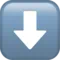 ️ Down Arrow emoji on Apple iOS 17.4