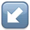 Nedåtpil vänster emoji på iPhone (iOS 5.0)