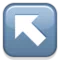 Uppåt-vänsterpil emoji på iPhone (iOS 5.0)