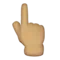 Backhand Index Pointing Up: Medium Skin Tone emoji on Apple iOS 9.3