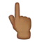 Bakhandspeg pekar uppåt: Mellanmörk hudton emoji på iPhone (iOS 9.1)
