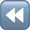 Fast Reverse Button emoji on iPhone (iOS 13.1)