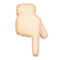 Indice del rovescio rivolto verso il basso: carnagione chiara emoji su Apple iOS 9.3