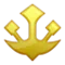 Trident-emblem emoji på iPhone (iOS 5.0)