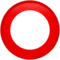 Cercle rouge creux emoji sur iPhone (iOS 13.2)