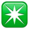 आठ-स्पोक वाला तारा चिह्न iPhone पर इमोजी (iOS 9.0)