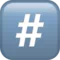 #️⃣ Keycap Number Sign emoji on iPhone (iOS 16.4)