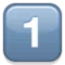 1️⃣ Tangentknapp Siffra Ett emoji på iPhone (iOS 5.0)