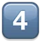 4️⃣ Keycap Digit Four emoji on Apple iOS 4.0