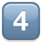 4️⃣ Tangentbordssiffra fyra emoji på iPhone (iOS 5.0)