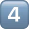 4️⃣ Keycap Digit Four emoji on iPhone (iOS 12.1)