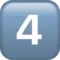 4️⃣ Numero quattro del tasto emoji su Apple iOS 17.4
