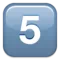 5️⃣ Keycap Digit Five emoji on iPhone (iOS 5.1)