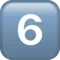 6️⃣ 키캡 숫자 6 iPhone의 이모지 (iOS 17.4)