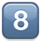 8️⃣ कुंजी कैप अंक आठ iPhone पर इमोजी (iOS 4.0)