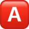 ️ A Button (Blood Type) emoji on Apple iOS 10.2