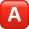 ️ A Button (Blood Type) emoji on Apple iOS 14.5