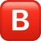 B 按钮（血型） iPhone 上的表情符号 (iOS 11.3)
