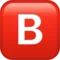 Nút B (Nhóm máu) emoji trên iPhone (iOS 15.4)