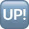Upp!-knappen emoji på iPhone (iOS 11.2)