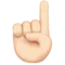 Index Pointing Up: Light Skin Tone emoji on iPhone (iOS 12.1)