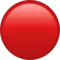 Röd cirkel emoji på iPhone (iOS 11.2)