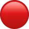 Cercle Vermell emoji a Apple iOS 13.2