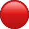Cercle Vermell emoji a Apple iOS 17.4