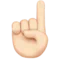 Index Pointing Up: Light Skin Tone emoji on iPhone
