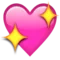 Glittrande hjärta emoji på iPhone (iOS 9.1)