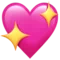 Cœur étincelant emoji sur iPhone (iOS 13.2)