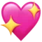 Funklende hjerte emoji på iPhone
