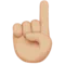Indeks Menunjuk ke Atas: Warna Kulit Sedang-Terang emoji di iPhone (iOS 14.5)