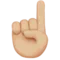 Index Pointing Up: Medium-Light Skin Tone emoji on Apple iOS 17.4